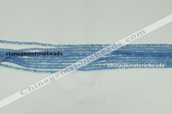 CTG107 15.5 inches 2mm round tiny blue agate beads wholesale