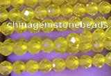 CTG1093 15.5 inches 2mm faceted round tiny quartz glass beads