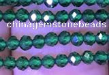 CTG1098 15.5 inches 2mm faceted round tiny quartz glass beads