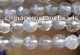 CTG1111 15.5 inches 3mm faceted round tiny grey agate beads