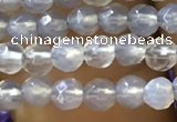 CTG1111 15.5 inches 3mm faceted round tiny grey agate beads