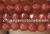 CTG1113 15.5 inches 3mm faceted round tiny red agate beads