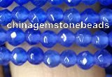 CTG1114 15.5 inches 3mm faceted round tiny blue agate beads