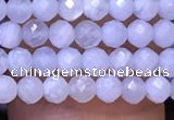 CTG1118 15.5 inches 3mm faceted round tiny blue lace agate beads