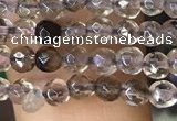 CTG1127 15.5 inches 3mm faceted round tiny smoky quartz beads