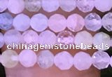 CTG1134 15.5 inches 3mm faceted round tiny morganite beads