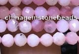CTG1135 15.5 inches 3mm faceted round tiny pink opal beads