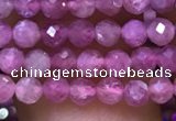 CTG1136 15.5 inches 3mm faceted round tiny imitation ruby beads