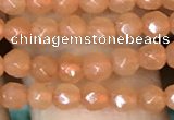 CTG1151 15.5 inches 3mm faceted round tiny red aventurine beads