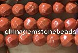 CTG1159 15.5 inches 3mm faceted round tiny red jasper beads