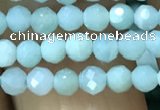 CTG1165 15.5 inches 3mm faceted round tiny amazonite beads