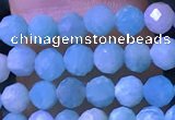 CTG1166 15.5 inches 3mm faceted round tiny amazonite beads