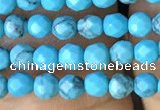 CTG1171 15.5 inches 3mm faceted round tiny turquoise beads