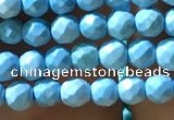 CTG1174 15.5 inches 3mm faceted round tiny turquoise beads