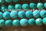 CTG1176 15.5 inches 3mm faceted round tiny turquoise beads