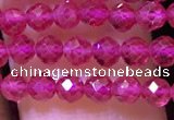 CTG1197 15.5 inches 3mm faceted round tiny quartz glass beads