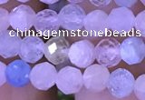 CTG1206 15.5 inches 4mm faceted round tiny morganite beads