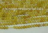 CTG121 15.5 inches 2mm round tiny yellow agate beads wholesale