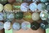 CTG1210 15.5 inches 4mm faceted round tiny Indian agate beads