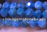 CTG1215 15.5 inches 4mm faceted round tiny apatite gemstone beads