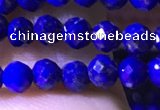 CTG1216 15.5 inches 4mm faceted round tiny lapis lazuli beads