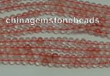 CTG124 15.5 inches 2mm round tiny cherry quartz beads wholesale