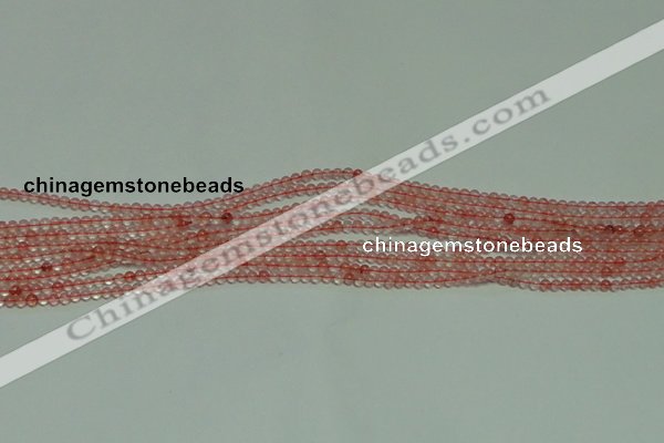 CTG124 15.5 inches 2mm round tiny cherry quartz beads wholesale