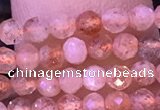 CTG1318 15.5 inches 3mm faceted round golden sunstone beads