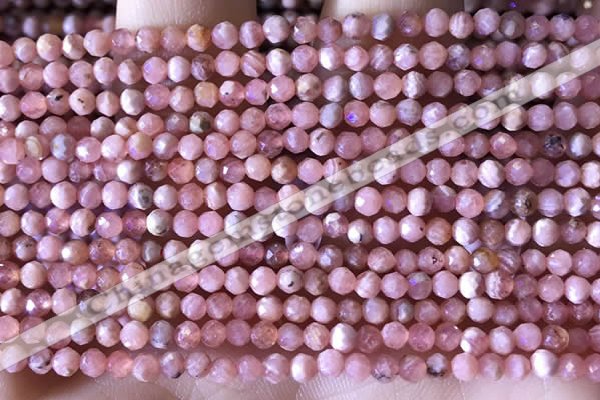 CTG1322 15.5 inches 3mm faceted round rhodochrosite beads wholesale