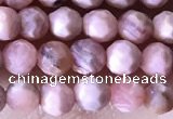 CTG1323 15.5 inches 4mm faceted round rhodochrosite beads wholesale