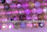 CTG1325 15.5 inches 2mm faceted round tourmaline beads wholesale