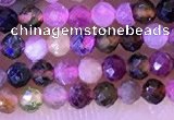CTG1326 15.5 inches 2mm faceted round tourmaline beads wholesale