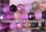 CTG1327 15.5 inches 3mm faceted round tourmaline beads wholesale