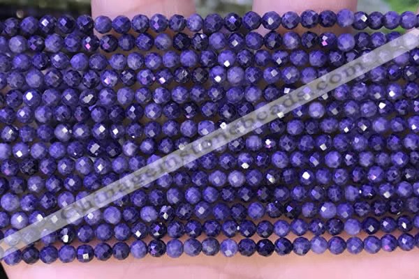 CTG1334 15.5 inches 3mm faceted round sapphire beads wholesale