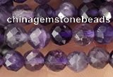 CTG1344 15.5 inches 4mm faceted round amethyst gemstone beads