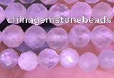 CTG1352 15.5 inches 4mm faceted round white moonstone beads