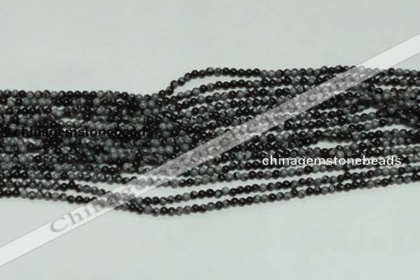 CTG136 15.5 inches 3mm round tiny snowflake obsidian beads wholesale