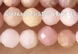 CTG1365 15.5 inches 5mm faceted round pink opal gemstone beads