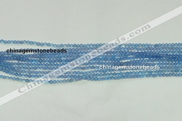 CTG137 15.5 inches 3mm round tiny blue agate beads wholesale