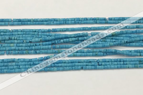 CTG1372 15.5 inches 1.5*2mm heishi tiny blue turquoise beads