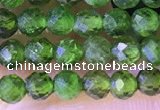 CTG1382 15.5 inches 3mm faceted round tiny diopside quartz beads