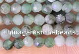 CTG1387 15.5 inches 2mm faceted round tiny emerald beads