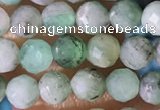 CTG1390 15.5 inches 4mm faceted round tiny emerald beads