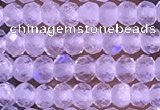 CTG1395 15.5 inches 2*3mm faceted rondelle tiny white moonstone beads