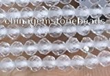 CTG1400 15.5 inches 2mm faceted round white crystal beads wholesale