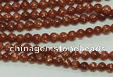 CTG142 15.5 inches 3mm round tiny goldstone beads wholesale