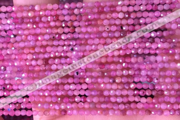 CTG1433 15.5 inches 2mm faceted round ruby gemstone beads