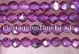 CTG1439 15.5 inches 2mm faceted round garnet beads wholesale