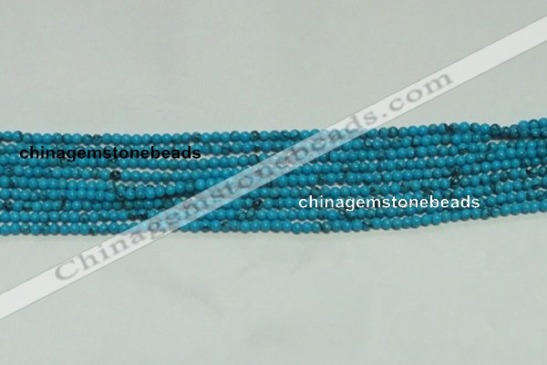 CTG144 15.5 inches 3mm round tiny blue turquoise beads wholesale