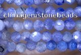 CTG1443 15.5 inches 2mm faceted round blue kyanite beads